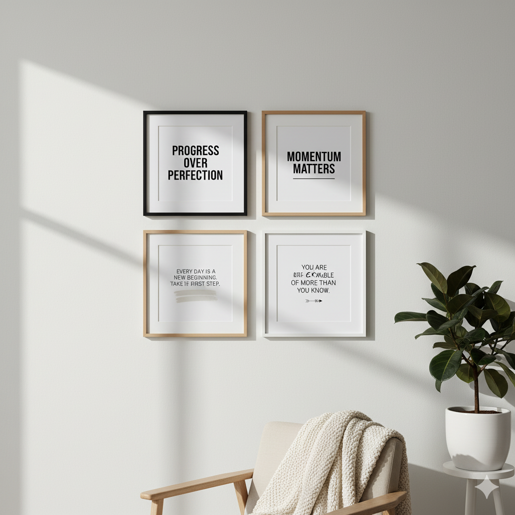 Framed motivational quotes 